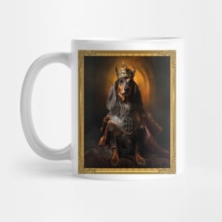 Distinguished Long Haired Dachshund - Medieval German King (Framed) Mug